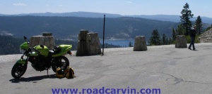 Highway 88 Scenic Vista: Eric stretches his legs