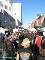 Street Vibrations Crowds: Street vendors, crowds, leather.  Need I say more?