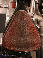 Alligator Seat: Many bikes have custom seats, this alligator seat was outstanding.
