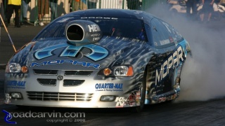 2008 Infineon NHRA - Allen Johnson - Burnout: Allen Johnson's burnout before a qualifying run in his Mopar Pro Stock.