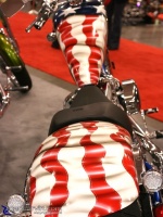 American Flag: The attention to detail of the paint job on this custom chopper was impressive.