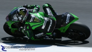 Kawasaki poised for a quick exit from MotoGP?: Anthony West with team Kawasaki at the 2008 Laguna Seca MotoGP.  Is it the end of the road?