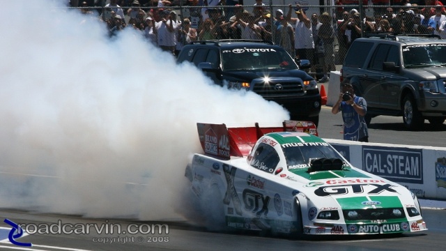 2008 Infineon NHRA - Ashley Force - Burnout