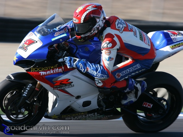 2008 AMA Finale - Ben Spies - Exit Turn 11