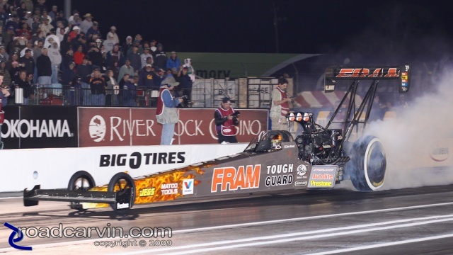 2009 Fram Autolite NHRA Nationals - Cory McClenathan - Burnout