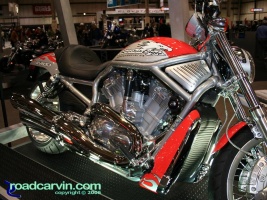 2007 Harley-Davidson Screamin' Eagle VROD: 2007 Harley-Davidson Screamin' Eagle VROD in Orange and Silver.