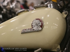 Indian Tank Logo: This vintage Indian motorcycle logo was an eye-catcher.