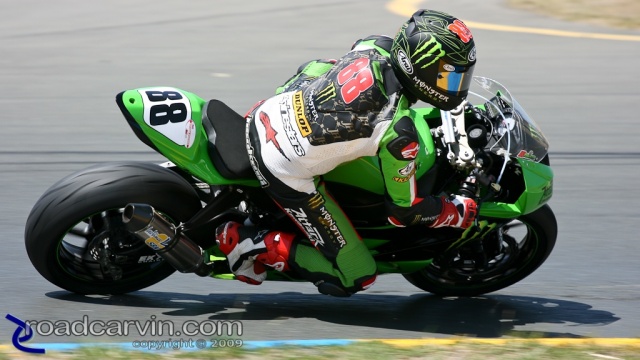 2009 Infineon AMA - Daytona SportBike - Jamie Hacking - Turn 4