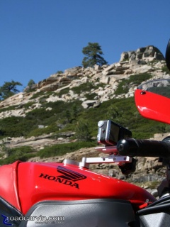 Scenic Overlook - CBR954RR: A shot of Dwight's Honda CBR954RR with the SportBikeCam mounted with a Canon S80 digital camera.