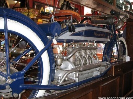 Henderson motorcycle: Beautifully restored Henderson motorcycle. The detail of the inline engine is awesome.
