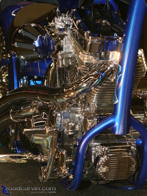 2008 Easyriders Show - Blue and Chrome Chopper