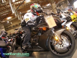 Bikes on display: Large assortment of all kinds of Hondas