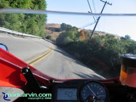 Canon S80 on SportBikeCam Mount - Crow Canyon Rd: Action photo taken on Crow Canyon Road in Castro Valley, CA using Canon S80 digital camera mounted on a SportBikeCam mount.