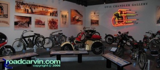 Otis Chandler Gallery I: A panoramic view of the Otis Chandler Gallery display at the Petersen Museum.