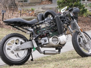 Hydrogen-powered cycle: (Photo courtesy Swarthmore College)