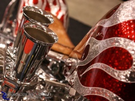 No Class Chopper: The chrome and metal flake paint look great on this chopper.