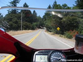 Canon S80 on SportBikeCam Mount: Photo of Hwy 35 (Skyline) going North from HWY 9. I'll experiment with the zoom to narrow the field of view.
