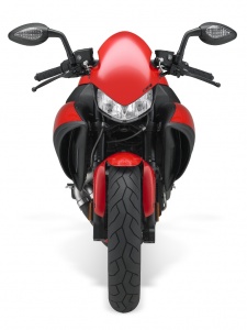 2009 Buell 1125CR - Front View: Unusual styling fades into the background once you take your first ride.