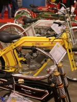 2008 Arlen Ness Bike Show - Xcelsior Lineup: Lineup of Xcelsior board track racers in available colors.